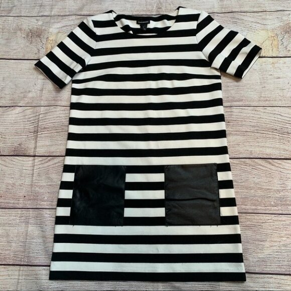 Club Monaco Haley Striped Shift Dress Size 6 - Picture 2 of 10